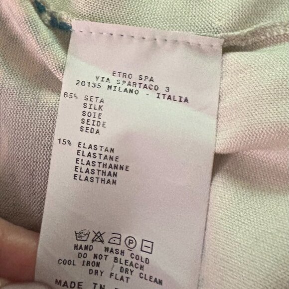 Etro Vintage Set Silk Cardigan and Dress Size M- L - Picture 5 of 13